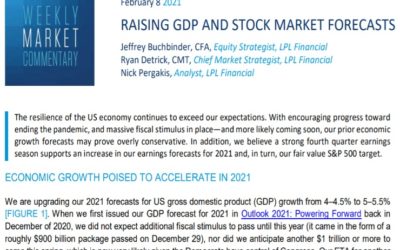 Raising GDP and Stock Market Forecasts | Weekly Market Commentary | February 8, 2021